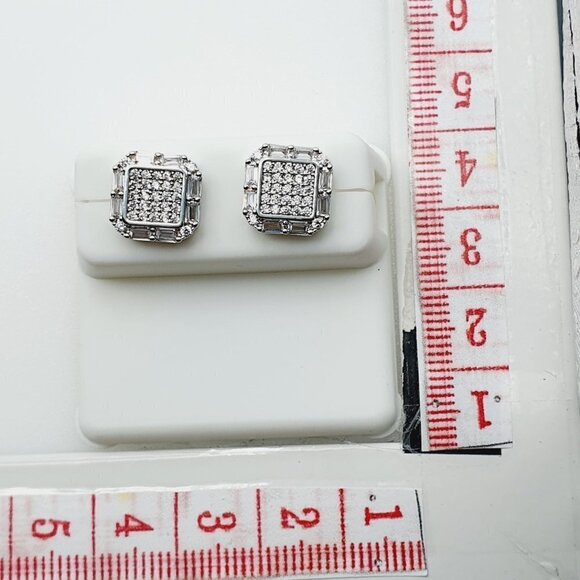 "925 Sterling Silver Plated CZ Earrings, EVBRS552 - Picture 10 of 10